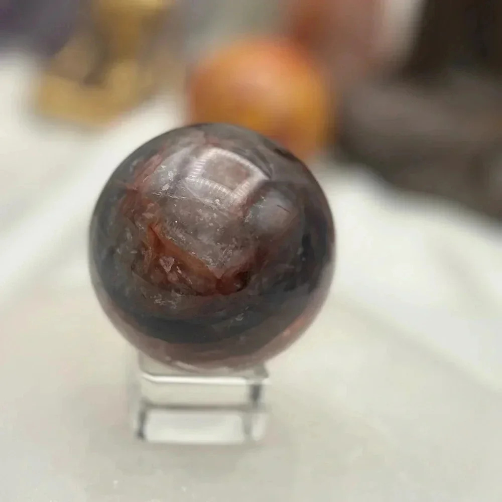 🔥🔥 HQ Fire Quartz Sphere: Ignite Passion and Clarity C - Picture 3 of 6